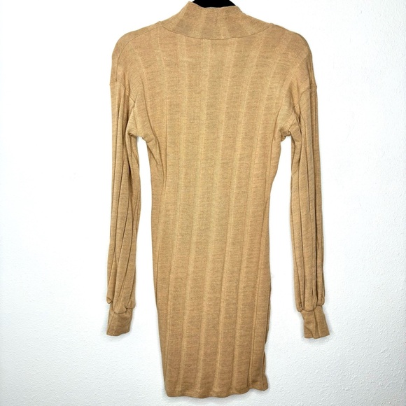 Fashion nova small to medium camel color long sleeve dress - Picture 2 of 7